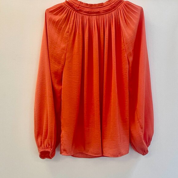 KOBI HALPERIN Alaina Pleated V-Neck Blouse  Size M - Picture 4 of 6